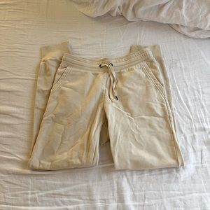 Uniqlo Cotton Sweatpants, Cream